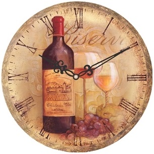 R7 RELOJ BOTELLA VINO 29CM